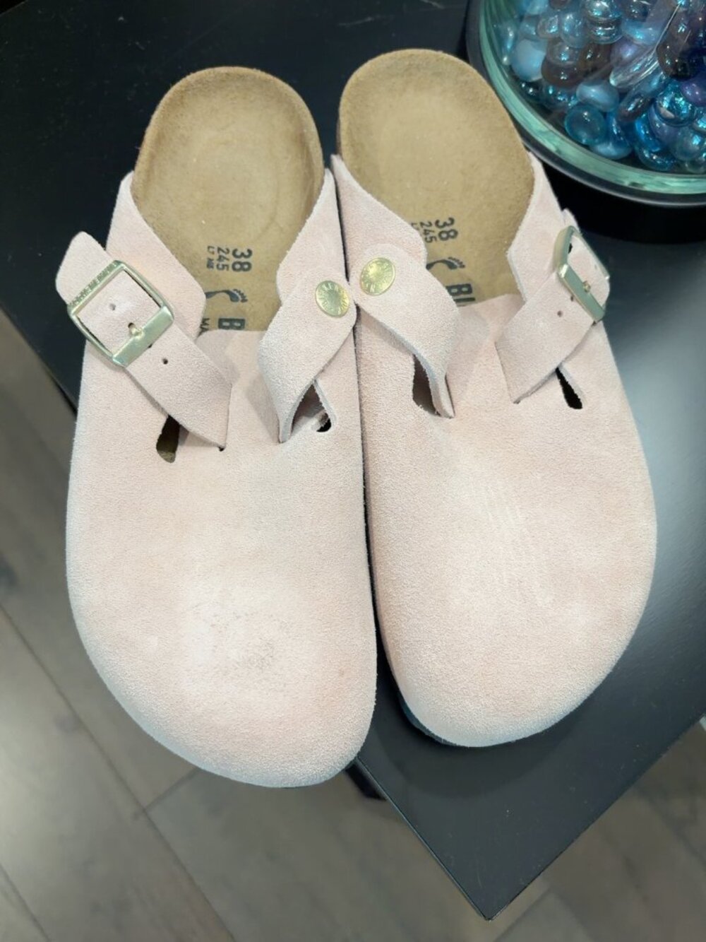 Birkenstock Blush Pink Suede Clogs Size 38 / US 7-7.5